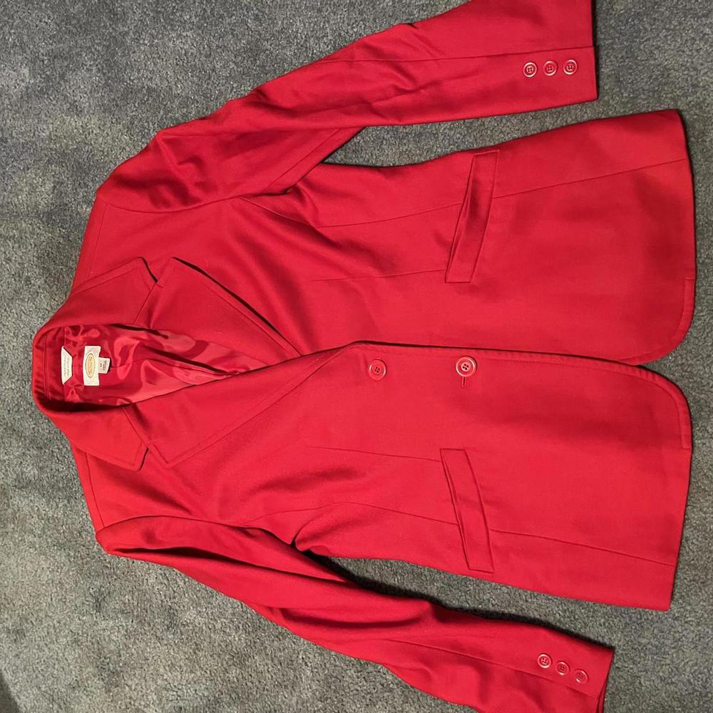 VINTAGE Red Wool Talbots Blazer + Pants
